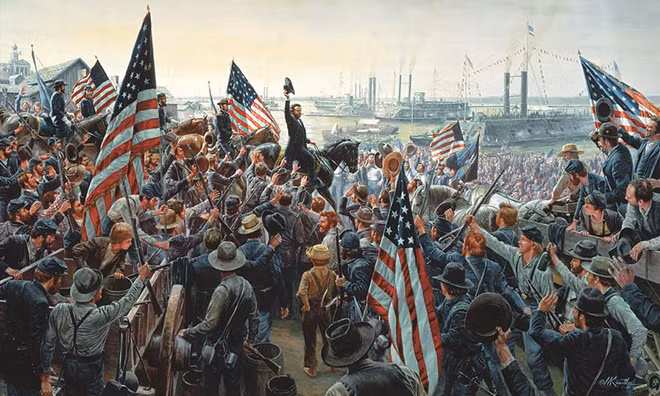 Ulysses S.Grant tiến vào Vicksburg.