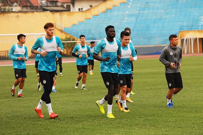 Chiều 1/3, CLB bóng đá Hà Nội (Hà Nội FC) có một buổi tập trên sân nhà Hàng Đẫy.