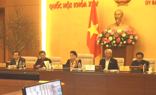 Phó Chủ tịch Quốc hội Uông Chung Lưu điều hành phiên thảo luận.