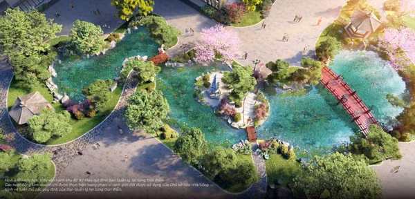 Vườn Nhật nội khu an nhiên – nơi cư dân The Zenpark tận hưởng trọn vẹn cuộc sống bằng tất cả các giác quan.
