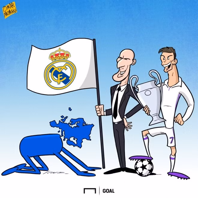 Cả lục địa già quỳ gối trước thành tích bảo vệ thành công ngôi vương Champion League của Real Madrid.