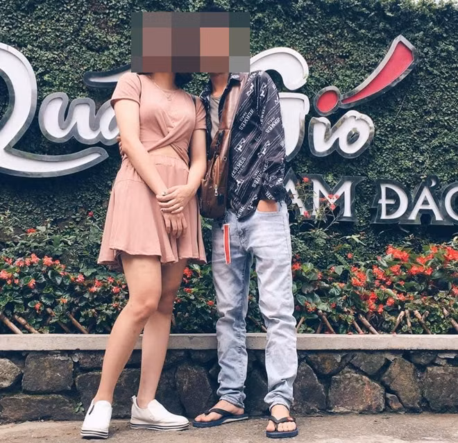 Vợ chồng nạn nhân thời còn mặn nồng.
