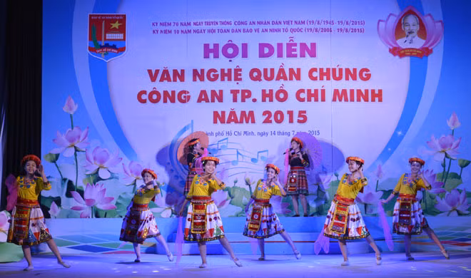 Một tiết mục tại hội diễn văn nghệ quần chúng Công an nhân dân TP Hồ Chí Minh.