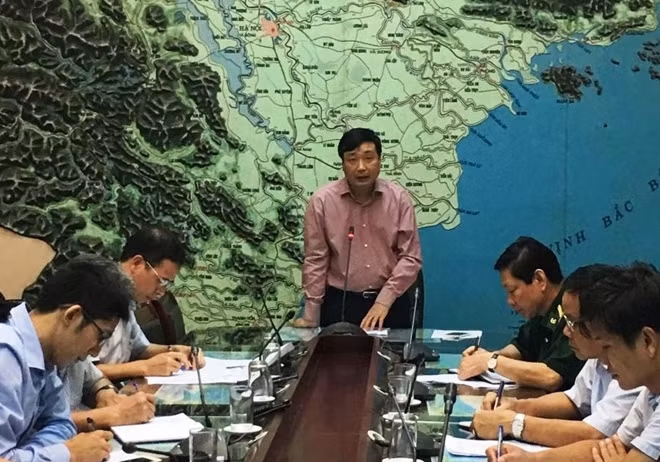 Phó Tổng cục Trưởng Tổng cục Thủy lợi, Ủy viên thường trực Trần Quang Hoài chủ trì cuộc họp. Ảnh PCTT