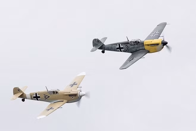 Nhờ các đặc tính ưu việt Bf-109(Me-109) được các phi công Đức rất tin tưởng. Trên loại máy bay này, phi công Erich Alfred Hartmann đã lập được chiến công không tưởng bắn hạ 252 máy bay địch. Ảnh: PA.