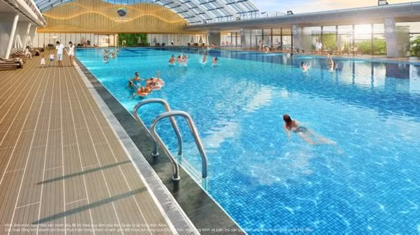 Hồ bơi 4 mùa mái kính mang tới những trải nghiệm đỉnh cao cho cư dân
