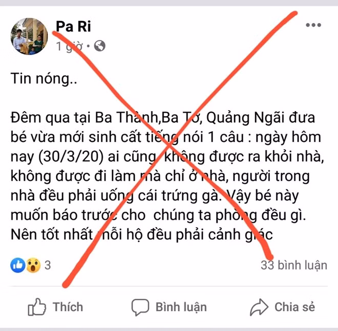Tin đồn trên mạng xã hội.