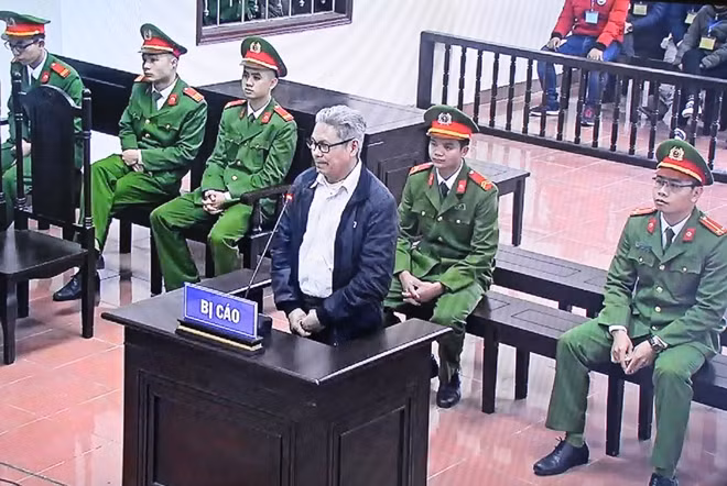 Bị cáo Đào Quang Thực tại phiên tòa.