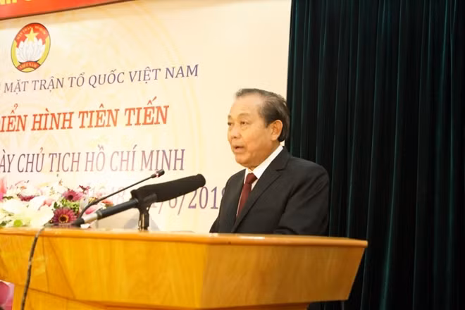 Phó Thủ tướng Thường trực Chính phủ Trương Hòa Bình phát biểu tại buổi lễ.