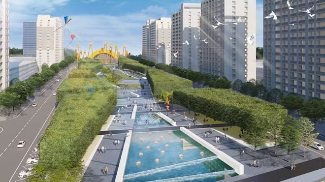 Trục đại lộ trung tâm tại Sun Grand Boulevard hứa hẹn trở thành khu vực sầm uất, thời thượng bậc nhất xứ Thanh