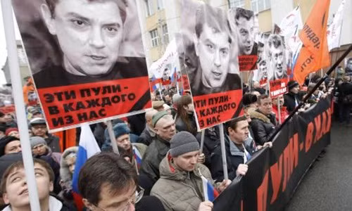 Người ủng hộ cựu Phó Thủ tướng Boris Nemtsov.