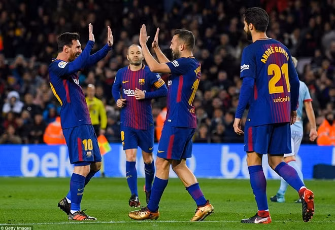 Chiến thắng dễ dàng của Barca. Ảnh: Getty Image/DM.