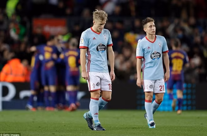 Celta Vigo không thể tạo ra sự bất ngờ trên sân Nou Camp. Ảnh: Getty Image/DM.