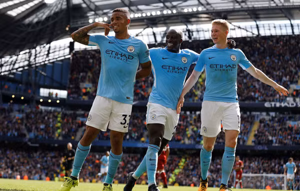ManCity có chiến thắng đậm nhất trong những lần gặp Liverpool ba năm qua. Ảnh: Reuters. ManCity có chiến thắng đậm nhất trong những lần gặp Liverpool ba năm qua. Ảnh: Reuters.