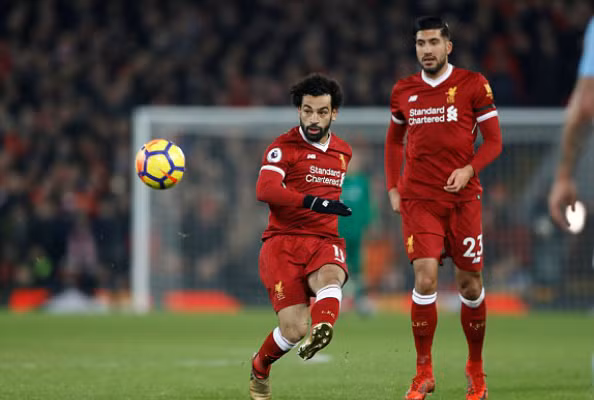 Salah ghi bàn thứ 4 cho Liverpool trong trận đấu. Ảnh: Reuters.