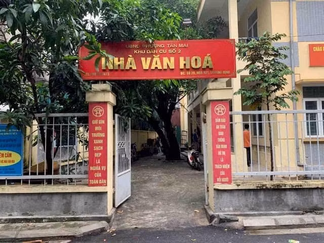 Nhà văn hóa khu dân cư số 2 phường Tân Mai, nơi đặt lớp học tình thương của bà giáo Côi.