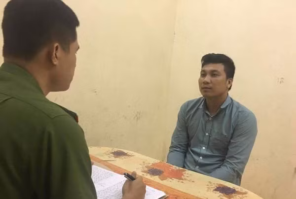 Ðối tượng Bùi Văn Vị tại cơ quan điều tra.