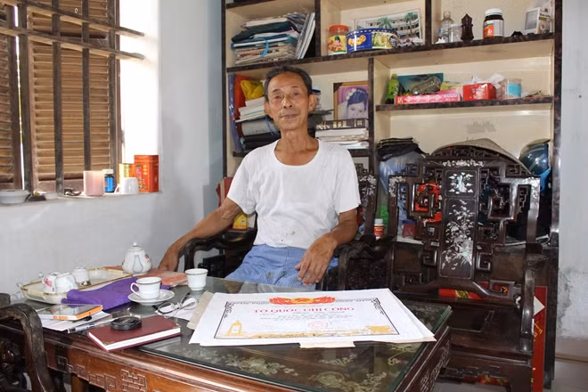 Huân chương kháng chiến hạng ba của gia đình ông Phạm Văn Hoàn.