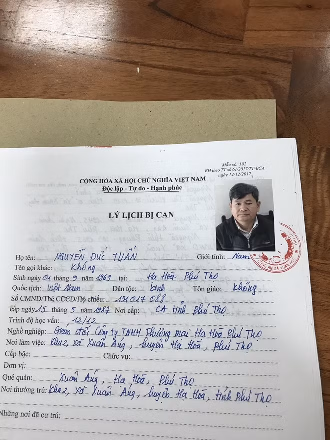 Đối tượng Nguyễn Đức Tuấn.