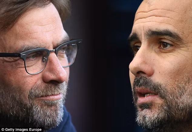 Jurgen Klopp tiếp tục đối đầu với Pep Guardiola ở Champion League. Ảnh:Daily Mail.