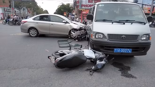 Hiện trường vụ tai nạn.