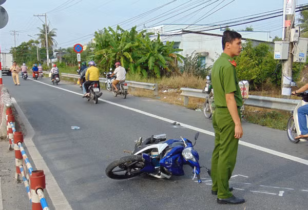 Hiện trường cụ tai nạn.