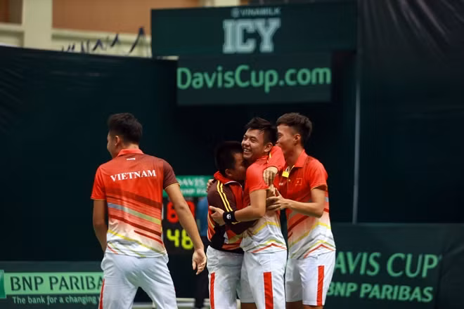 ĐT Quần vợt Việt Nam giành chức vô địch tại Davis Cup nhóm III khu vực châu ÁThái Bình Dương năm 2018 tại Hà Nội.