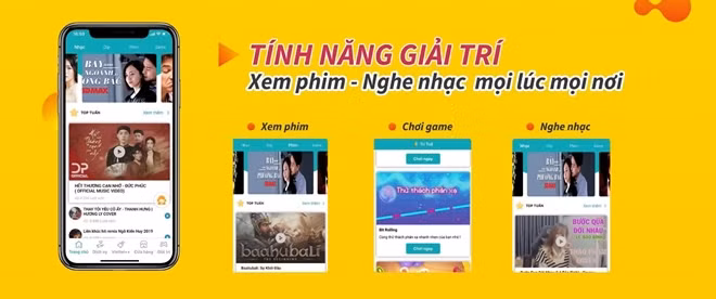 Tính năng giải trí giúp khách hàng nghe nhạc, xem phim mọi lúc mọi nơi.