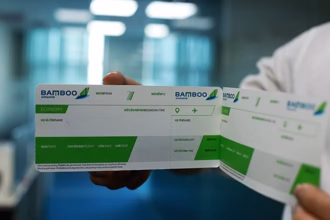 Một mẫu Boarding Pass của Bamboo Airways.