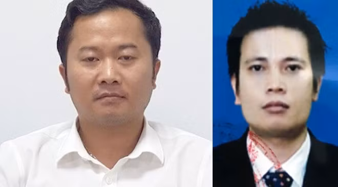 Từ trái sang phải: Dương Văn Hòa - Hiệu trưởng; Trần Khắc Hùng - Chủ tịch HĐQT.