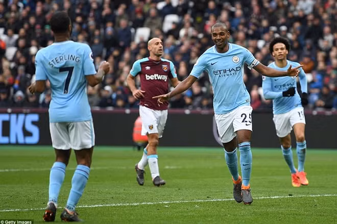 Thắng dễ WestHam, ManCity tiếp tục hành trình phá kỷ lục mùa này. Ảnh: Getty Image.