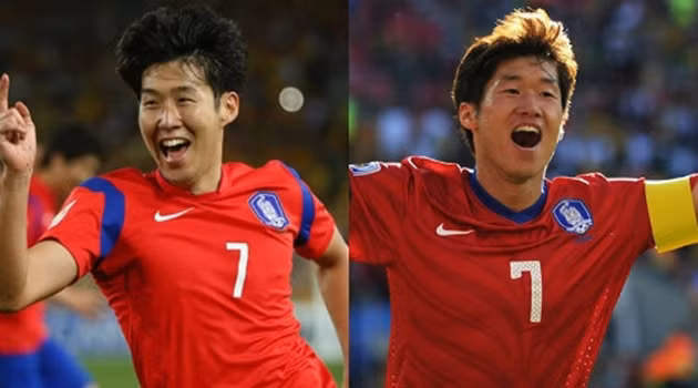 Heung Min và Park Ji Sung, hai cầu thủ châu Á hay nhất ở NHA.