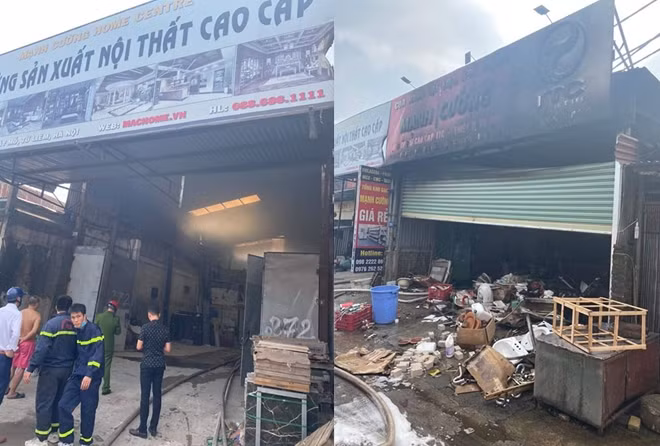 Hiện trường vụ cháy.
