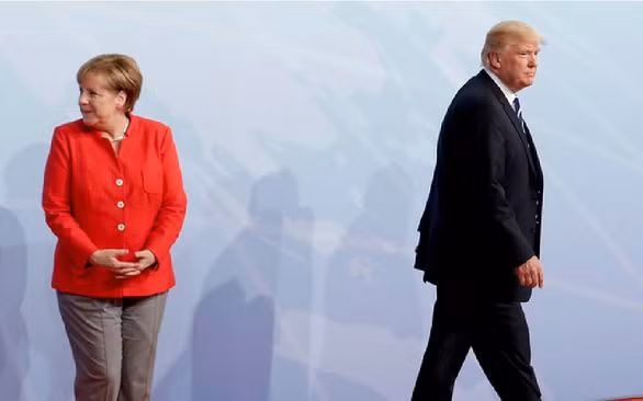 Tổng thống Mỹ Trump và Thủ tướng Đức Merkel có quan điểm trái chiều trong nhiều vấn đề.