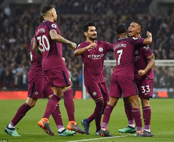 Man City có chiến thắng 3-1 để đến gần chức vô địch. Ảnh: EPA.
