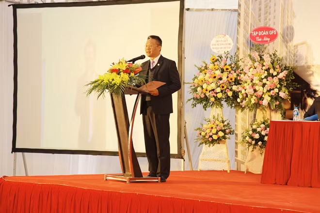 Ông Phạm Quốc Tuấn - Phó Tổng giám đốc Tập đoàn GFS phát biểu khai mạc Hội nghị
