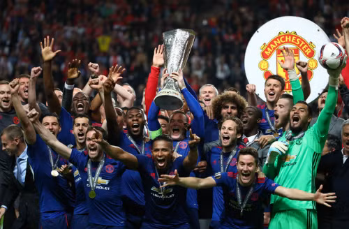 Man Utd kết thúc mùa giải với tư cách một nhà vô địch sân chơi châu Âu. Ảnh: Reuters.