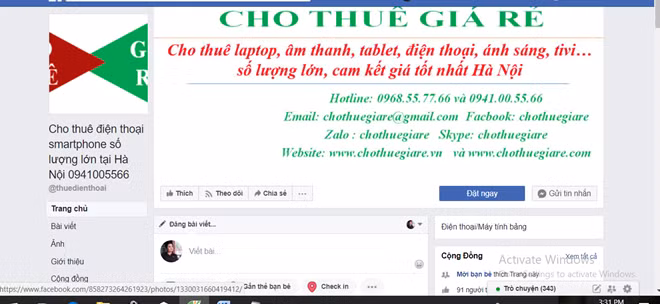 Một trang chuyên cho thuê điện thoại được rất nhiều người biết đến.