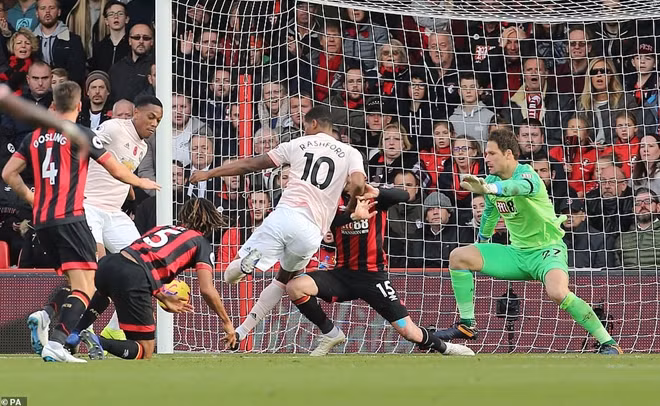 Rashford với bàn thắng ở phút bù giờ ấn định chiến thắng nhọc nhằn cho Man Utd.