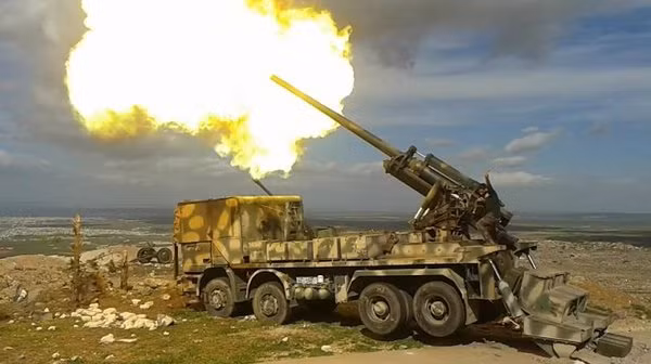 Khẩu pháo di động M-46 của Syria.
