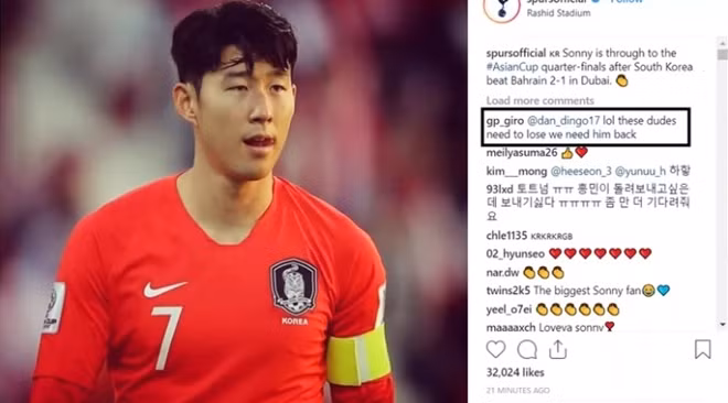 Rất nhiều CĐV Tottenham mong đội tuyển xứ kim chi bị loại khỏi Asian Cup.