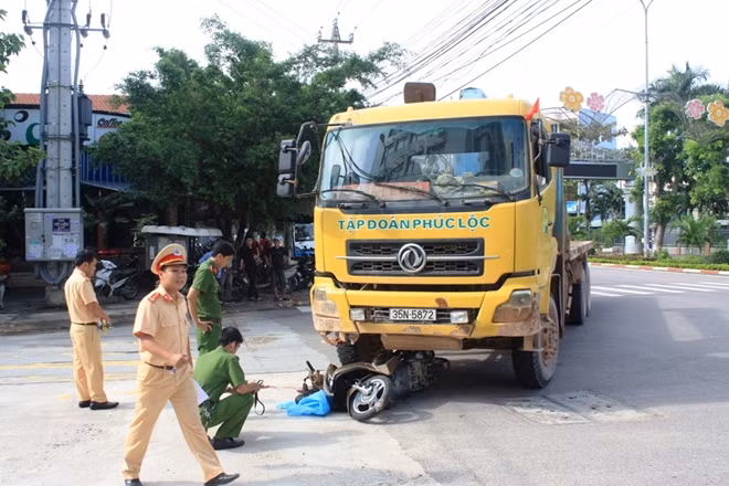 Hiện trường vụ tai nạn.
