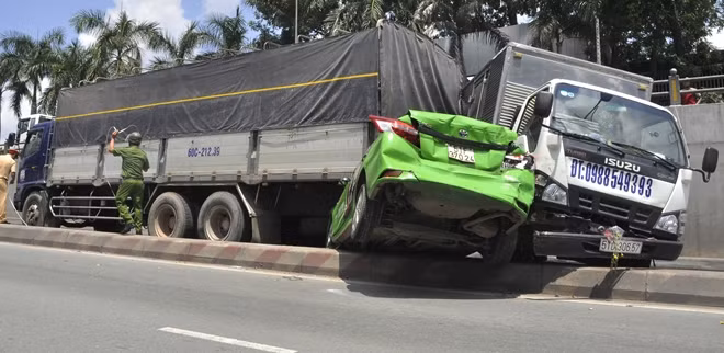 Hiện trường vụ tai nạn.