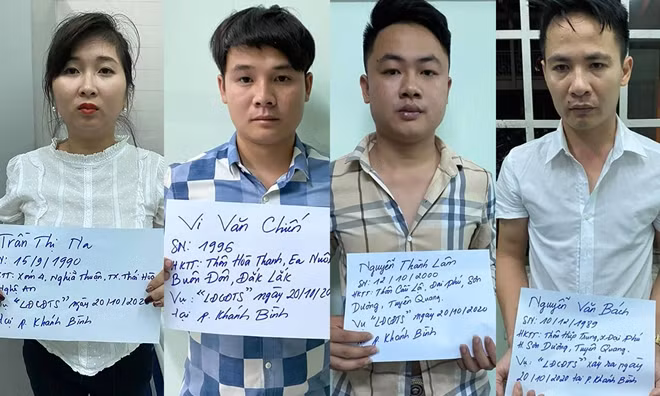 Các đối tượng trong vụ án.