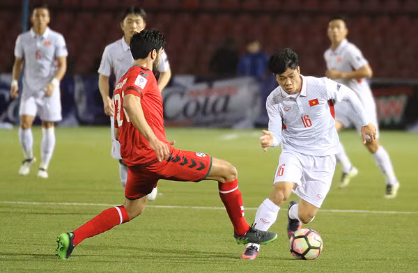 Việt Nam hòa Afghanistan với tỷ số 1-1 ở lượt đi. Ảnh: VNE
