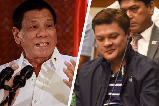 Tổng thống Duterte và con trai Paolo.