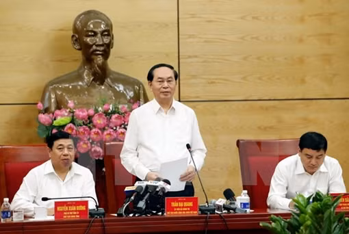 Chủ tịch nước làm việc với tỉnh ủy Nghệ An