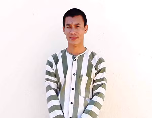 Đối tượng Mai Ngọc Luân tại cơ quan Công an. Đối tượng Mai Ngọc Luân tại cơ quan Công an.