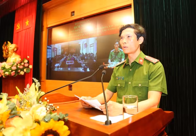 Thượng tá Ngô Thanh Bình, Phó Cục trưởng Cục Cảnh sát điều tra tội phạm về ma túy trình bày nội dung cơ bản của Luật Phòng, chống ma túy năm 2021.