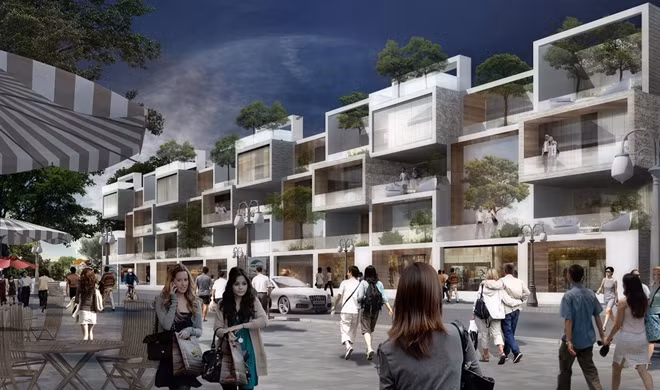 Hệ thống shophouse, shoptel của FLC Lux City Quy Nhơn tập trung ở những tuyến phố buôn bán sầm uất, nằm trong khu vực đắc địa.